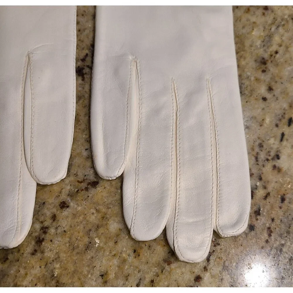New? Vtg Size S 6.5 White Soft Leather Formal 8.5
